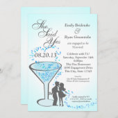 婚約パーティマルティーニハート 招待状 (正面/裏面)