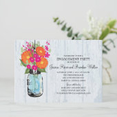 婚約パーティメ素朴イソンジャーガーベラデイジー 招待状 (スタンド正面)