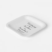 婚約パーティモダンシックパーソナライズされたネーム ペーパープレート (傾斜あり)