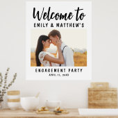 婚約パーティモダンフォトへようこそ ポスター (キッチン)