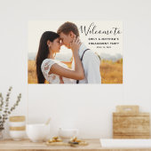 婚約パーティモダンフォトウェルカムポスター ポスター (キッチン)