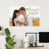 婚約パーティモダンフォトウェルカムポスター ポスター (ホームオフィス)