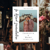 婚約パーティモダンフォトウェルカムポスター ポスター