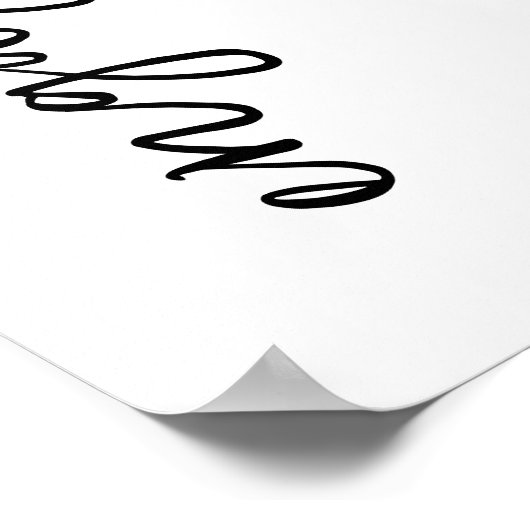 婚約パーティモダンフォトウェルカムポスター ポスター (角)