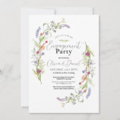 婚約パーティワイルドフラワーズフローラディティ 招待状 (正面)
