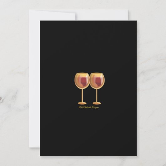 婚約パーティワエレガントインテーマ招待状 招待状 (裏面)