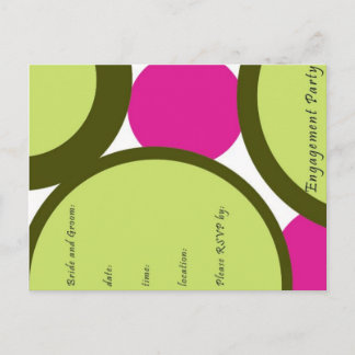 婚約パーティー招待状 インビテーションポストカード