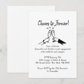 婚約パーティー招待状 セーブザデート (正面/裏面)