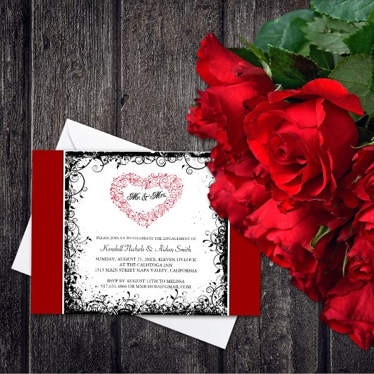 婚約パーティー招待状 招待状