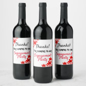 婚約パーティー ワインラベル (ボトル)