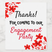 婚約パーティー ワインラベル (シングルラベル)