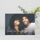 婚約パーティー | 写真とフェイクバラ金ゴールド戻る 招待状 (スタンド正面)