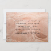 婚約パーティー | 写真とフェイクバラ金ゴールド戻る 招待状 (裏面)