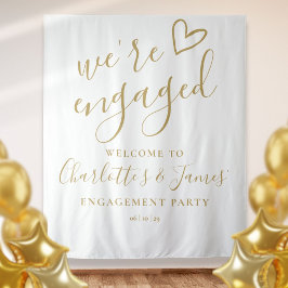 婚約パーティ婚約した写真の背景 タペストリー