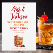 婚約パーティ応援オールドファッションカクテル 招待状