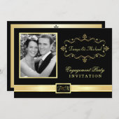 婚約パーティ招待状と写真 招待状 (正面/裏面)