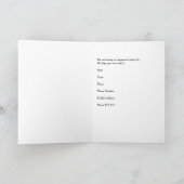 婚約パーティ招待状カードリングや輪&フラワー 招待状 (内部)