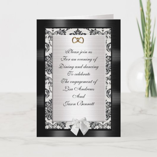 婚約パーティ招待状カード 招待状 (正面)