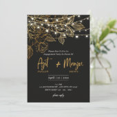 婚約パーティ招待状フラットカード 招待状 (スタンド正面)