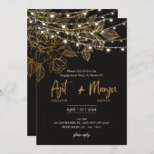 婚約パーティ招待状フラットカード 招待状 (正面/裏面)