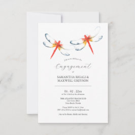 婚約パーティ招待状レッドドラゴンフライ 招待状