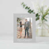 婚約パーティ招待状写真はがき ポストカード (スタンド正面)