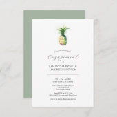 婚約パーティ招待状熱帯パイナップル 招待状 (正面/裏面)