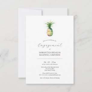 婚約パーティ招待状熱帯パイナップル 招待状