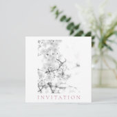 婚約パーティ招待状:さくらんぼ花 招待状 (スタンド正面)