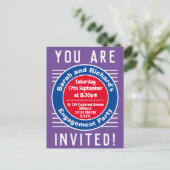 婚約パーティ招待状 インビテーションポストカード (スタンド正面)