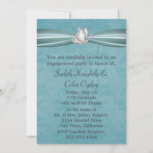 婚約パーティ招待状 招待状 (正面)