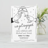 婚約パーティ招待状 招待状 (スタンド正面)