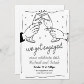 婚約パーティ招待状 招待状 (正面/裏面)