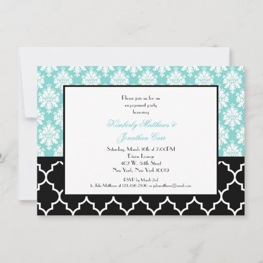 婚約パーティ招待状 招待状 (正面)