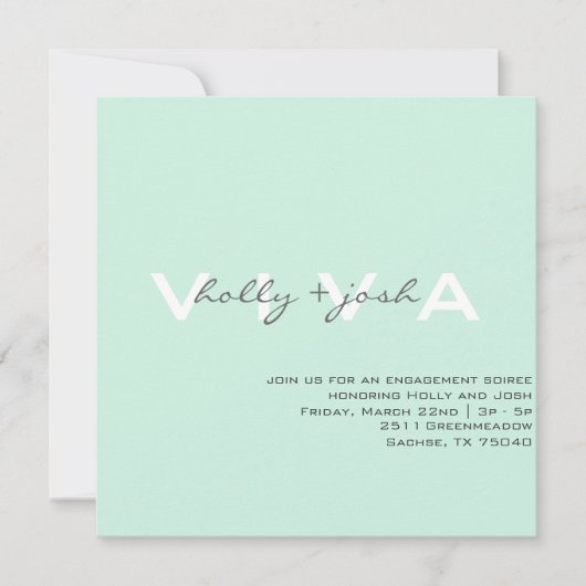 婚約パーティ招待状 招待状 (正面)