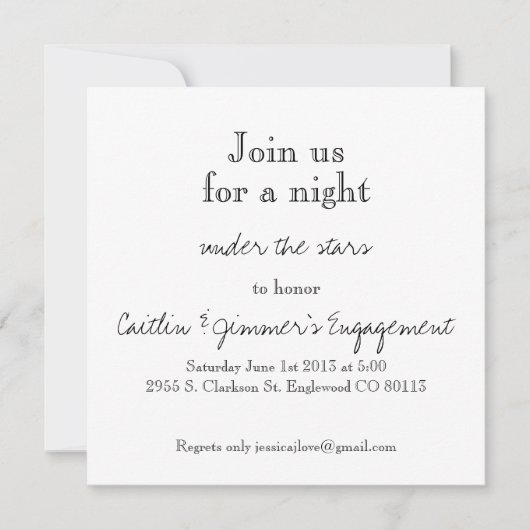 婚約パーティ招待状 招待状 (正面)