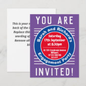 婚約パーティ招待状 招待状 (正面/裏面)