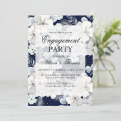 婚約パーティ招待白花桜 招待状 (スタンド正面)