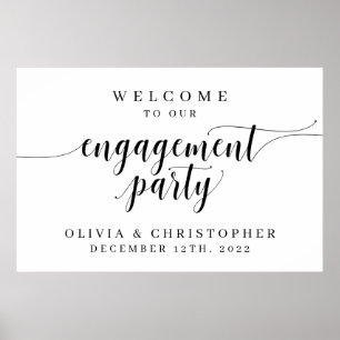 婚約パーティ歓迎ポスター ポスター