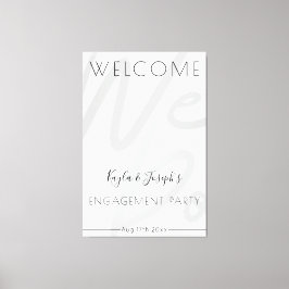 婚約パーティ歓迎 キャンバスプリント