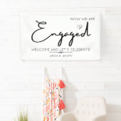 婚約パーティ歓迎 横断幕 (インサイチュ)