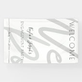 婚約パーティ歓迎 横断幕 (横)