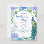 婚約パーティ水彩用結婚式招待状 招待状 (正面)