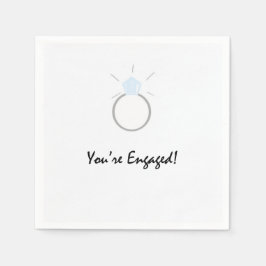 婚約パーティ用ナプキン スタンダードカクテルナプキン