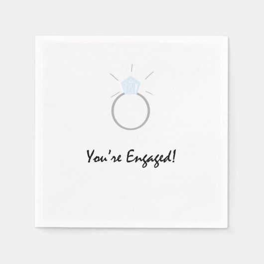 婚約パーティ用ナプキン スタンダードカクテルナプキン (正面)