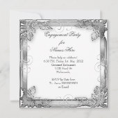 婚約パーティ白銀写真 招待状 (裏面)