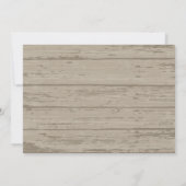 婚約パーティ素朴ウッドメイソンジャールとライト 招待状 (裏面)