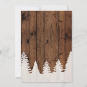 婚約パーティ素朴シャワーウィンターツリーズ招待状 招待状 (裏面)