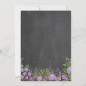 婚約パーティ素朴シャワーフローラチョーク招待状 招待状 (裏面)