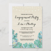 婚約パーティ素朴シャワー多糖性招待状 招待状 (正面)
